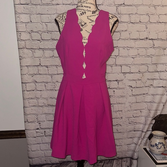 Adelyn Rae Elegant Pink Sleeveless Dress - Picture 1 of 6